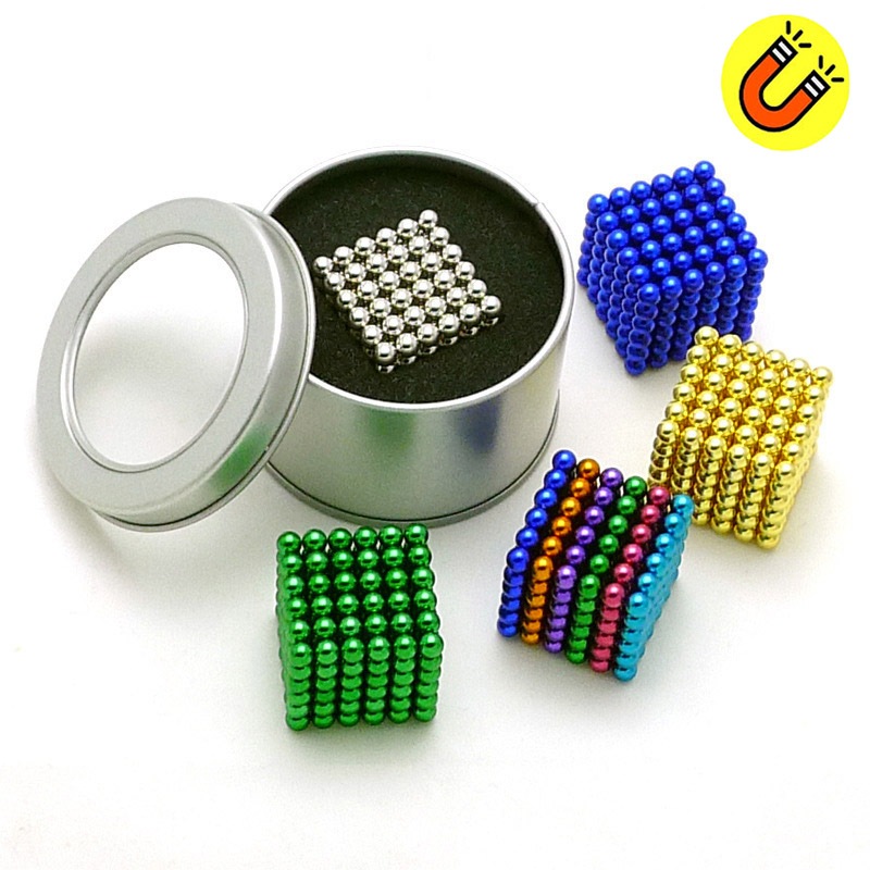 Bộ Bi Xếp Hình 6 màu 216 viên đường Kính 5mm tặng thẻ cắt