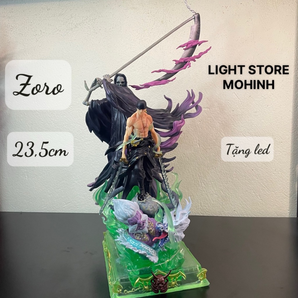 [23,5CM] MÔ HÌNH NHÂN VẬT ZORONOA ZORO ENMA TRONG ANIME ONE PIECE, SƯU TẦM TRANG TRÍ DECOR, BỘ QUÀ TẶNG