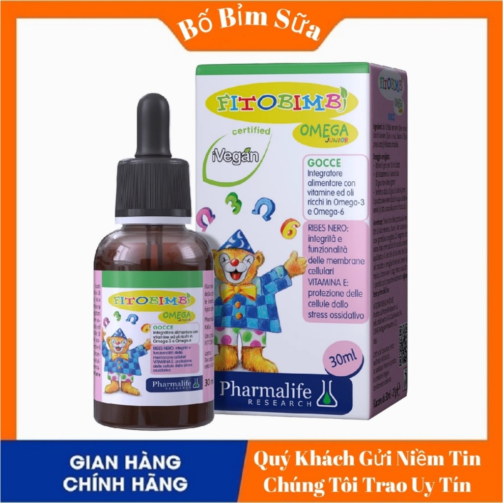 Fitobimbi Omega Junior Bổ Sung Giúp Phát Triển Trí Não Cho Bé,Tốt Cho Mắt