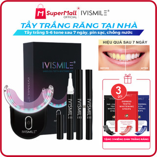[𝗖𝗡𝟭] IVISMILE V5 - Bộ tẩy trắng răng tại nhà kiểu chữ U, pin sạc, chống nước, làm trắng răng hiệu quả sau 7 ngày