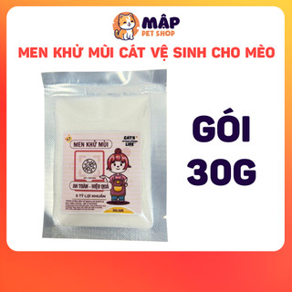 Men khử mùi cát vệ sinh cho mèo, gói 30gr
