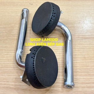 Combo 2 điếu inox bếp gas rinnai l họng đầu đốt chia lửa thay thế bếp gas đôi rinnai rv-260 / rv-270 / rv-360 / rv-370