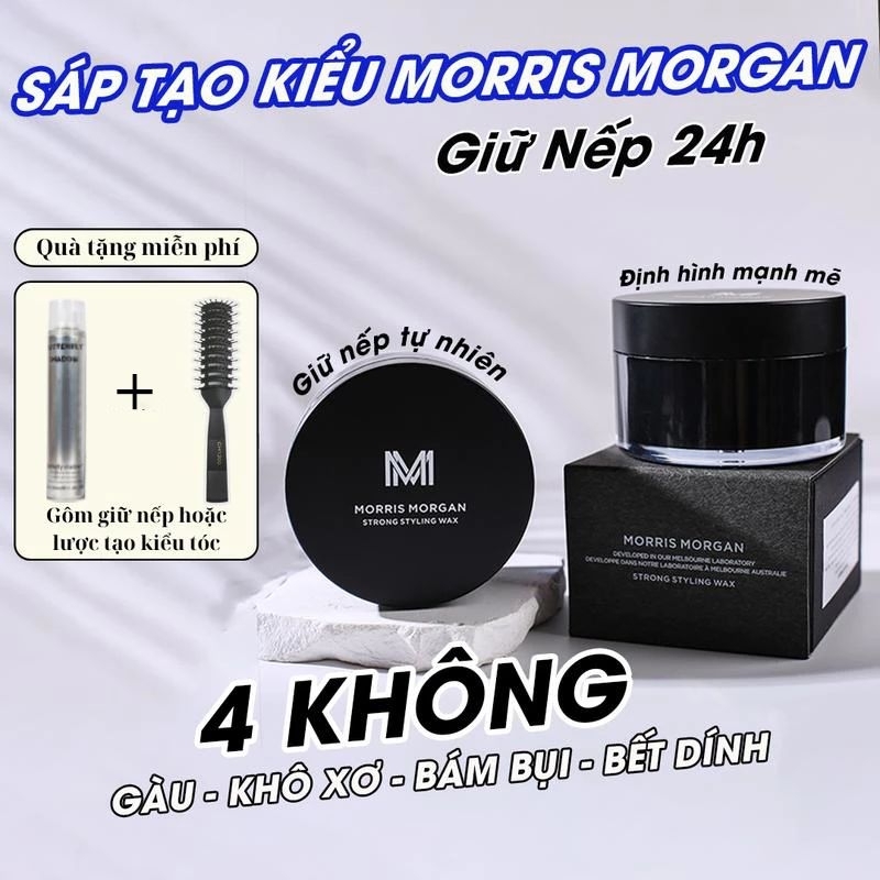 Sáp vuốt tóc nam MORRIS MORGAN 100g tạo kiểu giữ nếp tóc chính hãng Ovana Store