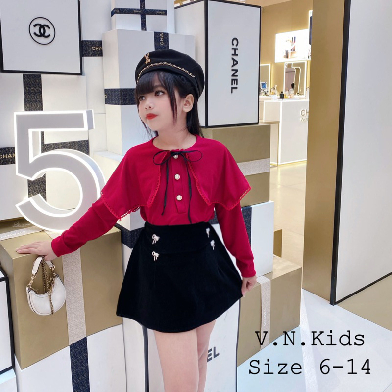 Set váy len bèo Tiểu Thư cho Bé size 18kg - 42kg