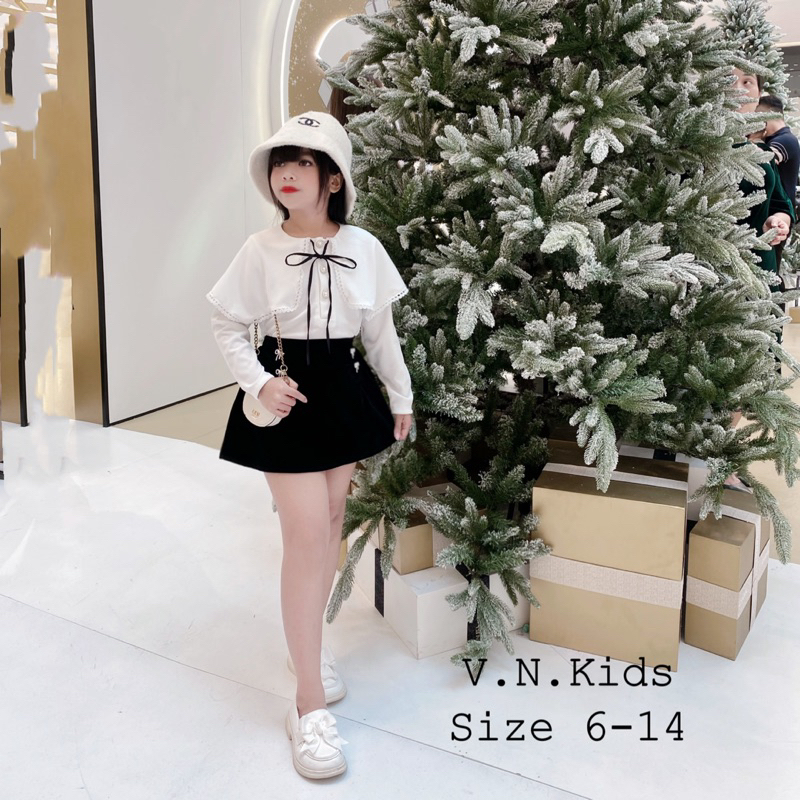 Set váy len bèo Tiểu Thư cho Bé size 18kg - 42kg