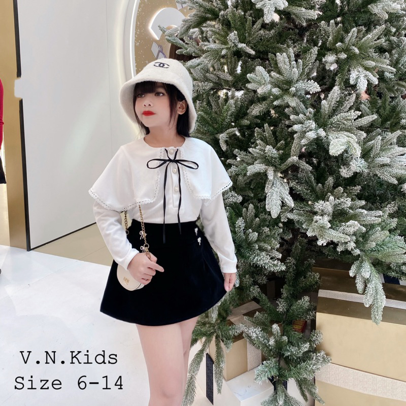 Set váy len bèo Tiểu Thư cho Bé size 18kg - 42kg