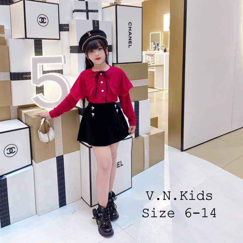 Set váy len bèo Tiểu Thư cho Bé size 18kg - 42kg