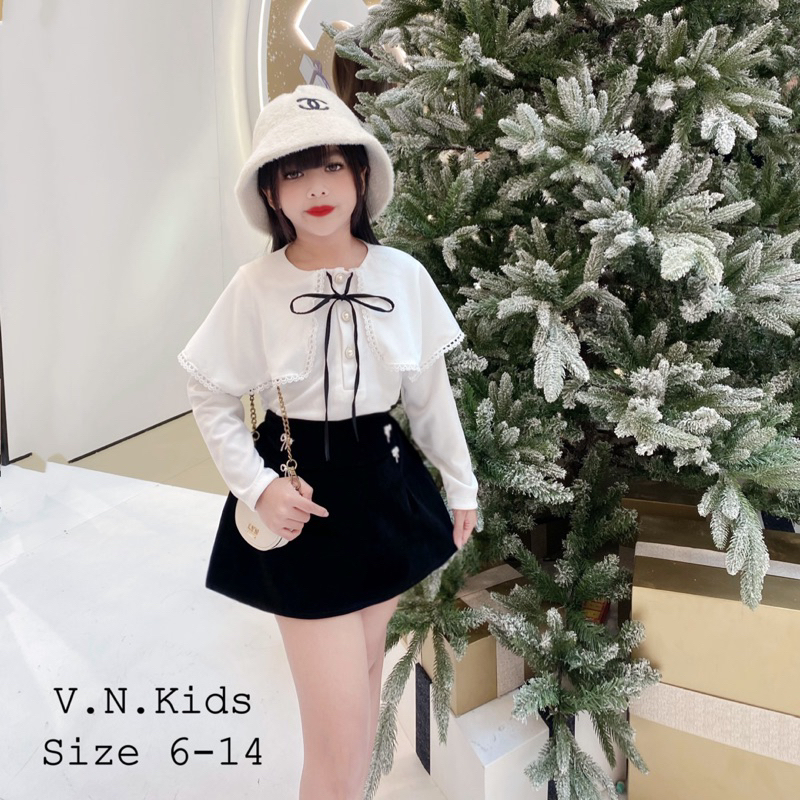 Set váy len bèo Tiểu Thư cho Bé size 18kg - 42kg