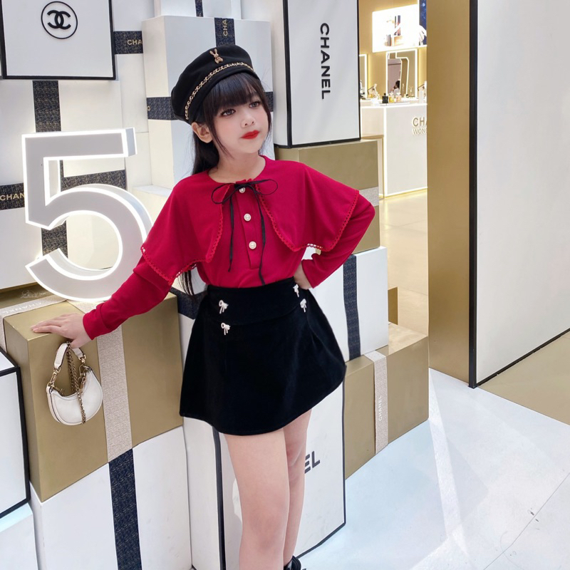 Set váy len bèo Tiểu Thư cho Bé size 18kg - 42kg