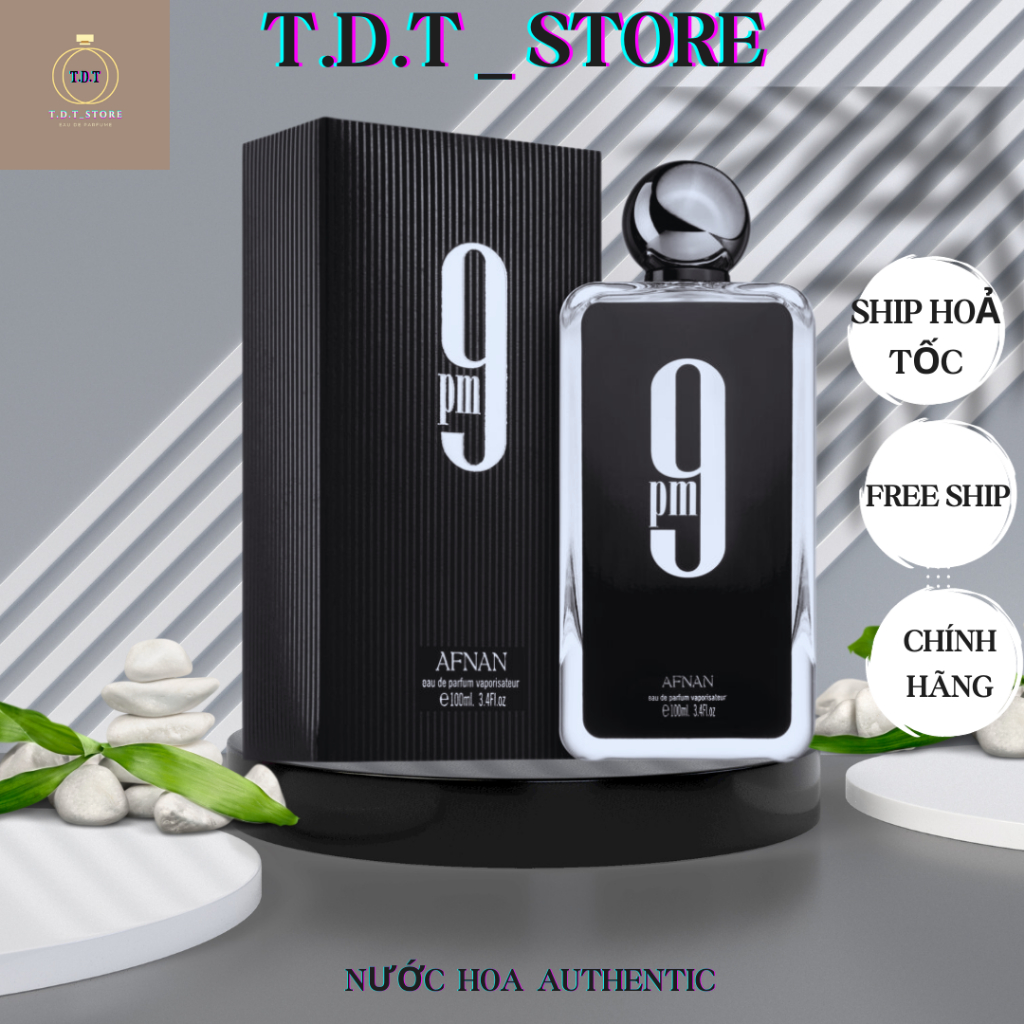 Nước hoa nam 9PM chai 100ml, dầu thơm nam thơm lâu - Thơm nức mũi, quyến rũ,nam tính, dùng là phê