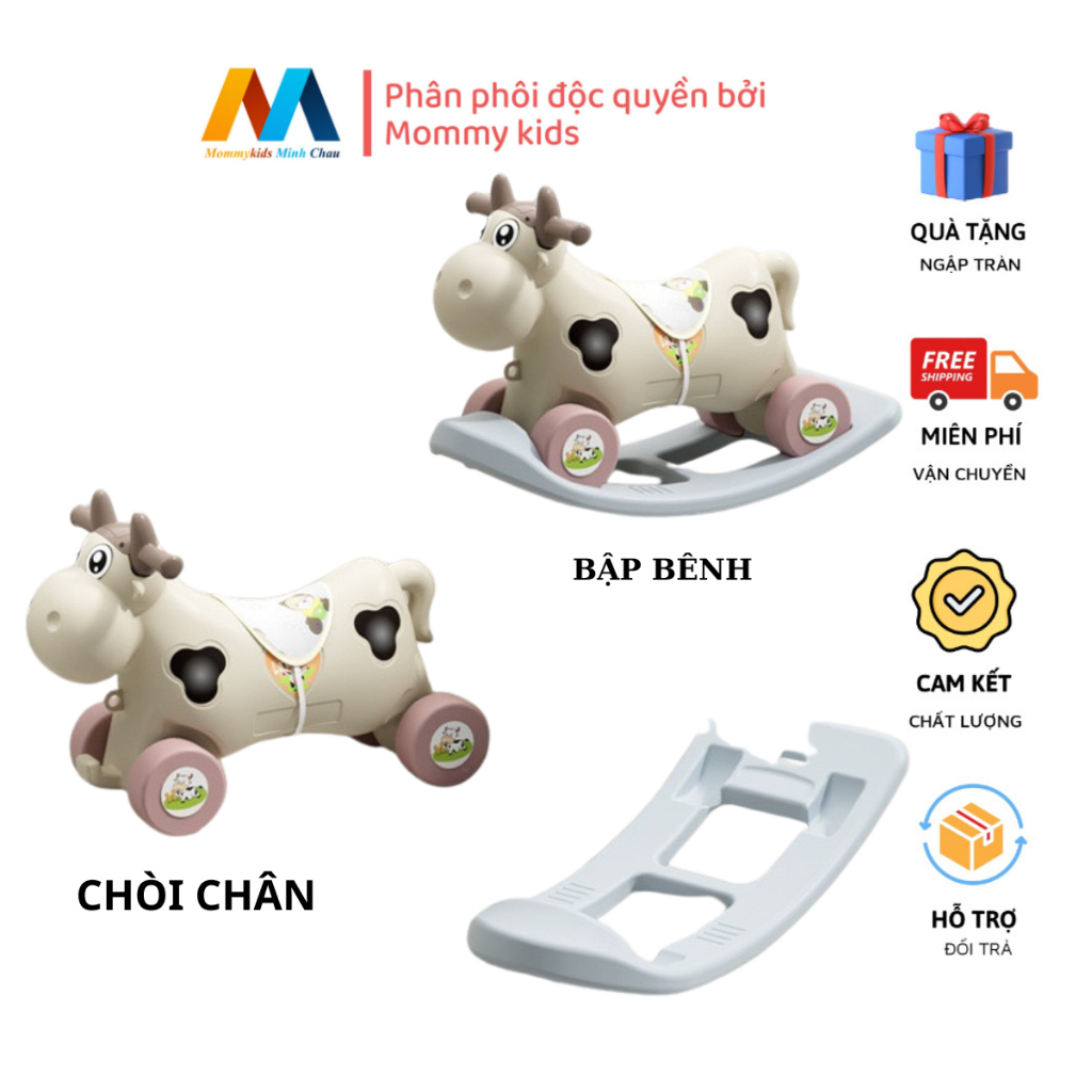 CON BÒ BẬP BÊNH KIÊM XE CHÒI CHÂN CHO BÉ TỪ 9 THÁNG TRỞ LÊN