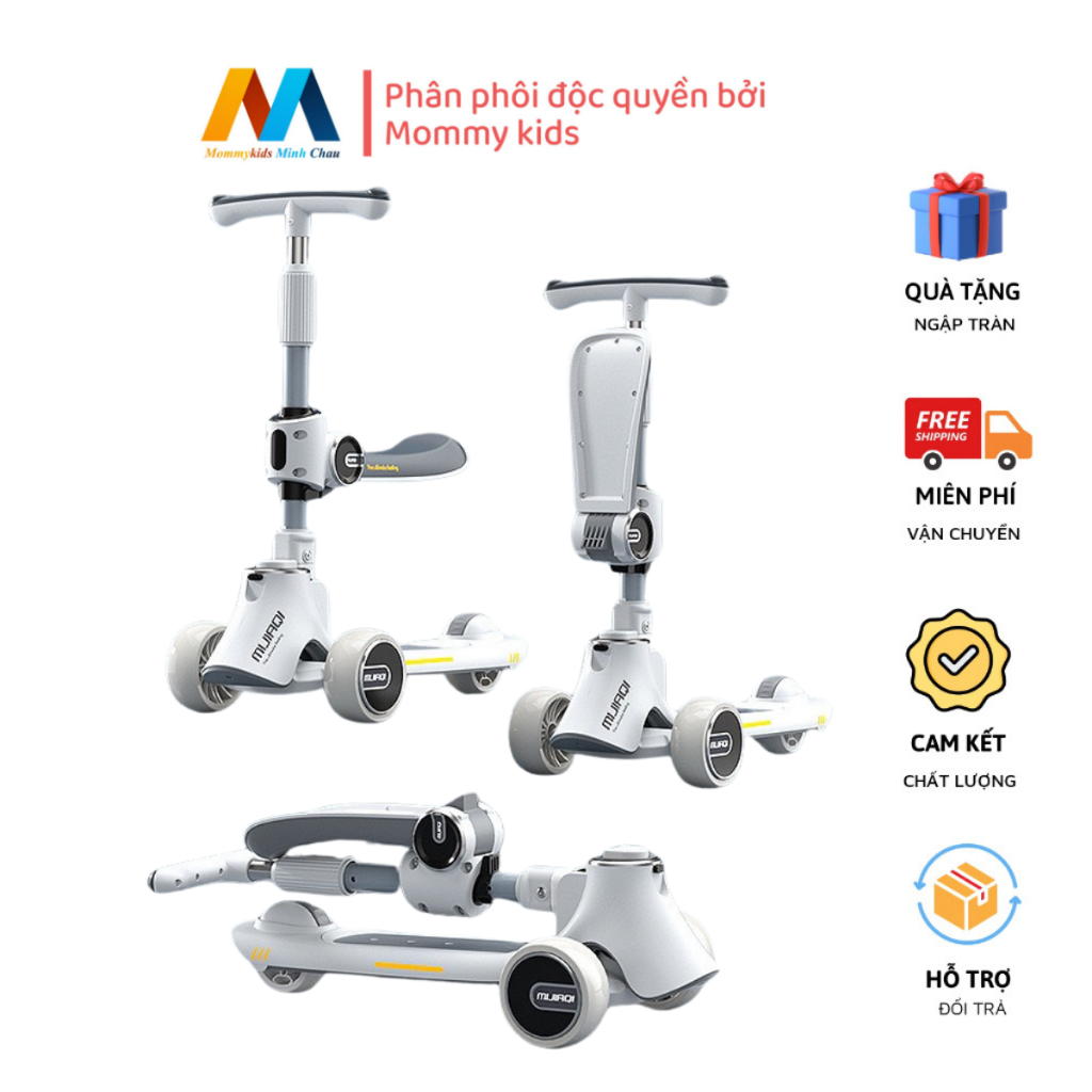 XE TRƯỢT SCOOTER CHO BÉ CÓ GHẾ SIÊU XINH, XE THĂNG BẰNG CHO BÉ CAO CÂP PHÙ HỢP CHO BÉ TỪ 1,5 TTUỔI TRỞ LÊN