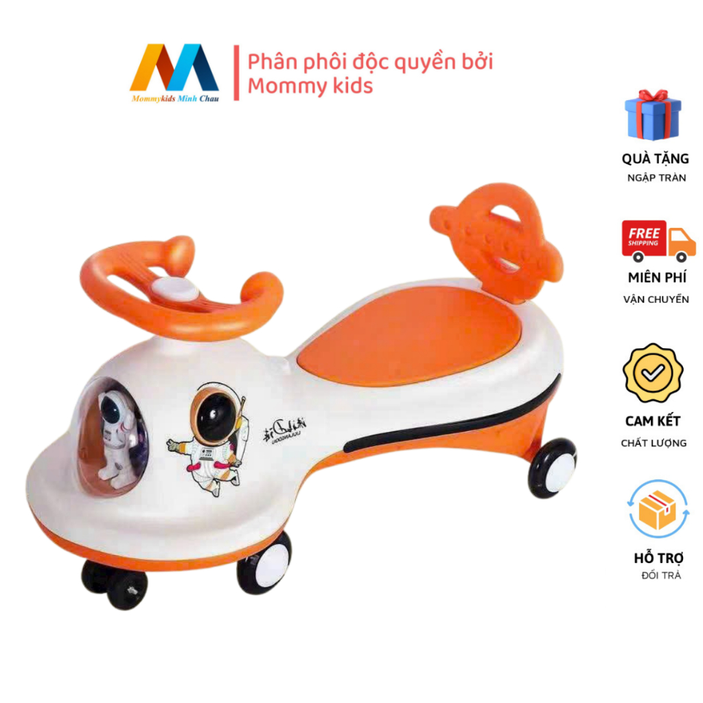 Xe Lắc Xe Chòi Chân Có Đèn Cho Bé - Bánh Xe Đèn Led Phát Nhạc - Xe Đại Chịu Lực 100kg - Hàng Cao Cấp Nhựa PP An Toàn