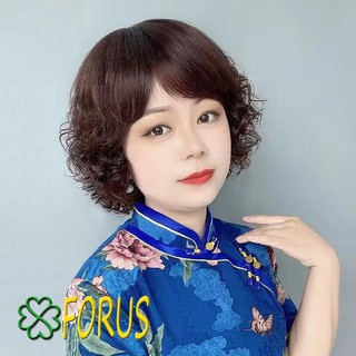 Tóc bộ trung niên 2019 ❤️freeship❤️ tóc giả trung niên xoăn ngắn, bộ tóc giả cả đầu trung niên nữ, tóc giả nữ sỉ 120k