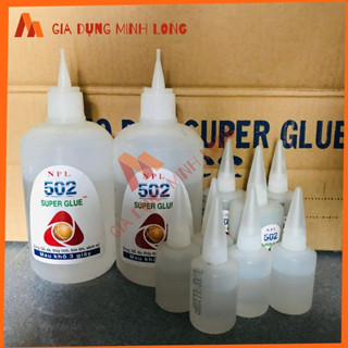  Keo 502 chai lớn 500ml tặng kèm 3 lọ chiết-keo dán sắt keo con voi dán gỗ 