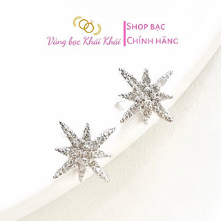 Bông tai sao băng bạc ta - Bông tai nữ bạc ta ngôi sao - Vàng bạc Khải Khải