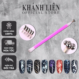 Nam châm hút mắt mèo tạo hoa, nam châm hoa hút mắt mèo 2 đầu chuyên dụng cho thợ nail