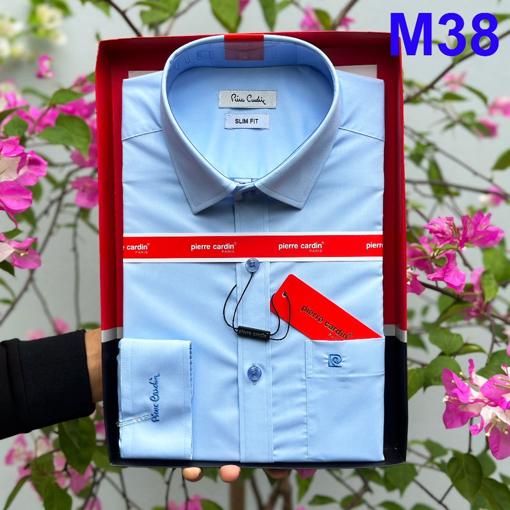Áo Sơ Mi Nam, Sơ Mi Trắng Dài Tay Vải Nano, Sơ Mi Nam Pierre Cardin Chính Hãng Hàng Xuất Dư Xịn Mẫu Hàn Quốc