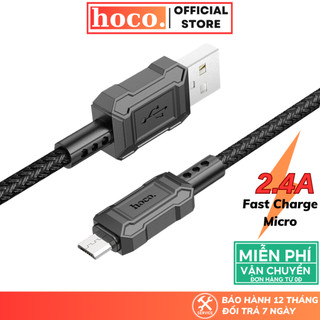 Dây sạc nhanh Micro Hoco cáp bọc dù siêu bền sạc nhanh 2.4A dành cho các dòng Android