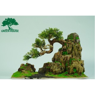 Hòn non bộ mini, Lũa thủy sinh dùng trang trí hồ cá cảnh, hồ thủy sinh, văn phòng, nhà cửa- NHÀ XANH