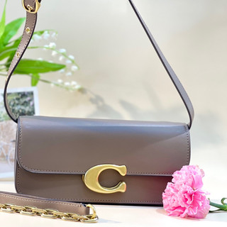 Túi coach idol bag 23 kẹp nách xám