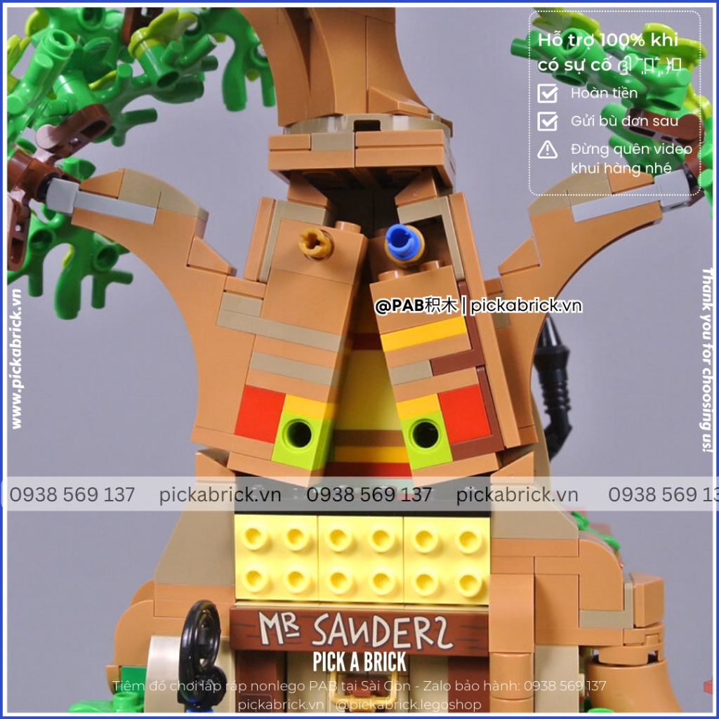 Lẻ Vòm thân cây, Cành cây 1x5x4 - Đồ chơi lắp ráp xếp hình PAB gạch MOC phụ kiện Vòm nhà Tree branch