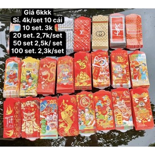 Set 10 bao lì xì nhiều mẫu