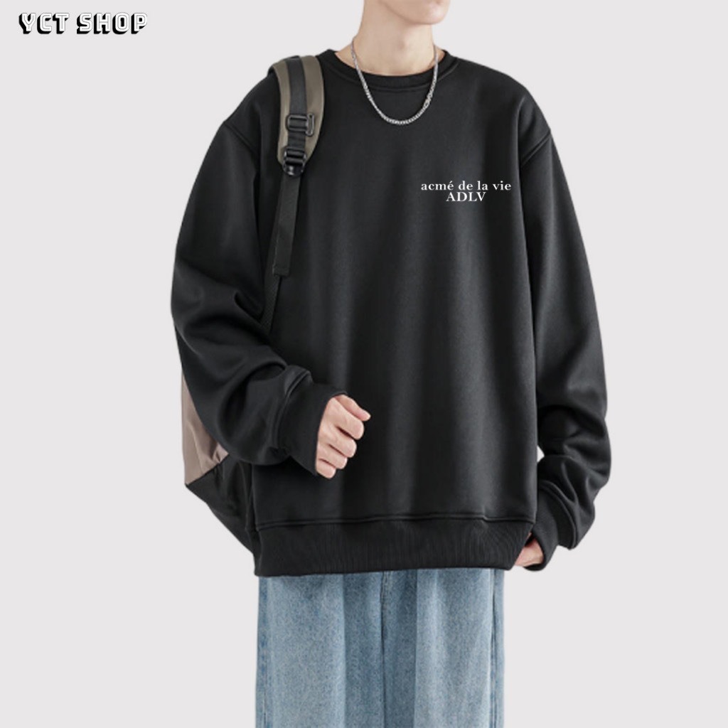 Áo Sweater adlv Unisex nam nữ basic chính hãng form UNISEX rộng rãi chất nỉ bông dày dặn -TD180