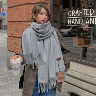 Khăn quàng cổ nữ nam GERUNSI khổ to 200x66cm, khăn dạ trơn Cashmere, vilori khăn choàng cổ thời trang