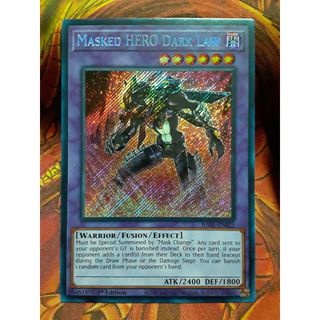 ra01 Lá bài thẻ bài Yugioh Masked HERO Dark Law - super ultra secret rare - Tặng bọc bài nhựa