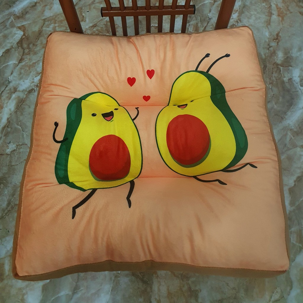 Đệm ngồi bệt hình thú, đệm lót ghế size 45cm, chất nỉ nhung, hàng Việt Nam.