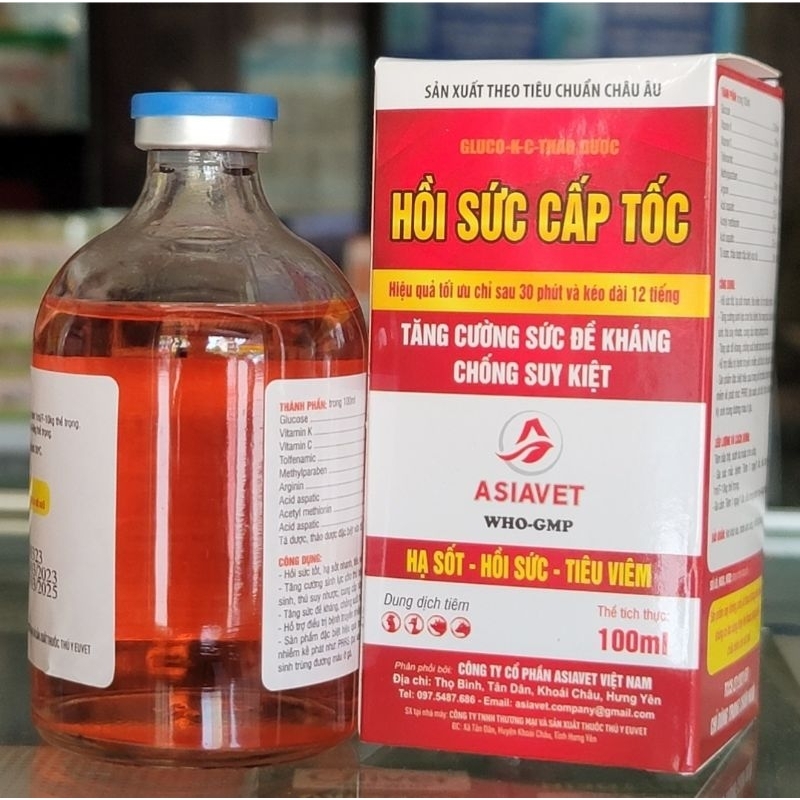 Chai Hồi sức cấp tốc bồi bổ, tăng lực, phục hồi thể trạng, tăng sức đề kháng, hạ s ốt cho thú cưng