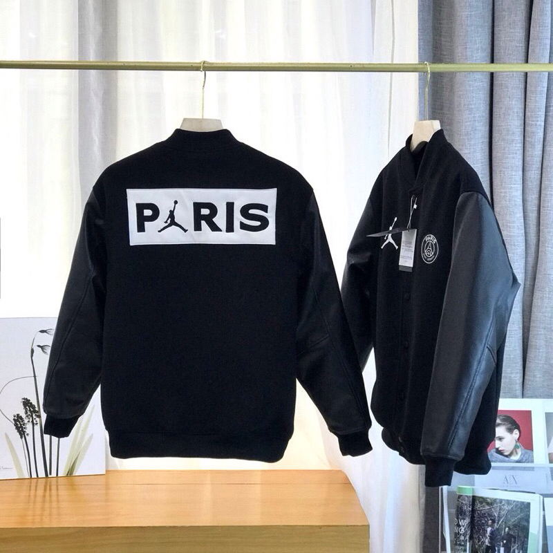 Áo Khoác Varsity Air Jordan x PSG Bản Trần Bông Cao Cấp❄️❄️❄️