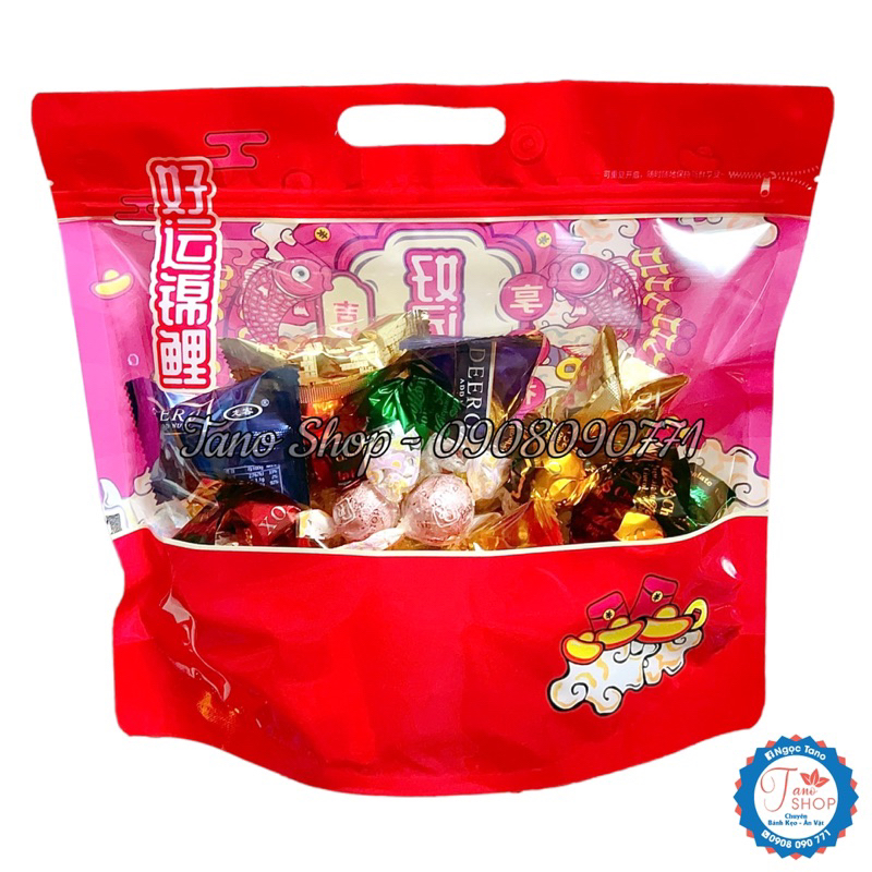 Túi 500g kẹo socola mix 3 loại siêu ngon | Ăn vặt ngon rẻ TaNo