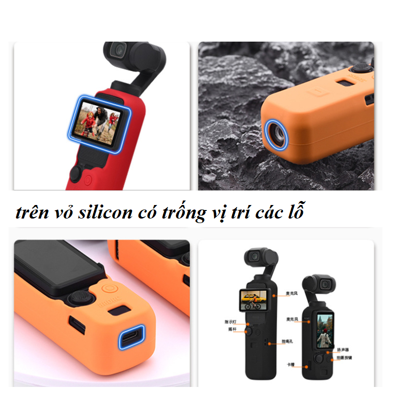Ốp bảo vệ máy quay DJI Osmo Pocket 3 bằng silicon