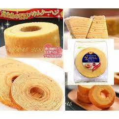 Bánh bông lan nhiều lớp marukin baumkuchen cắt lát nguyên cái 9p vị cheese nhật