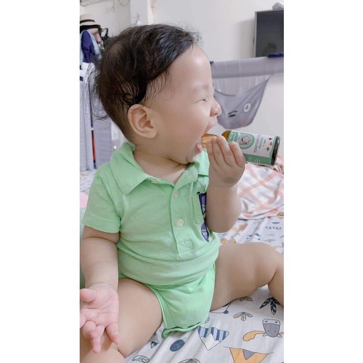 TINH DẦU TỎI Organic HARUCHAN 50ml kết hợp cơm cháy và cúc tím chống táo bón, giảm ho, sổ mũi và tăng kháng cho bé