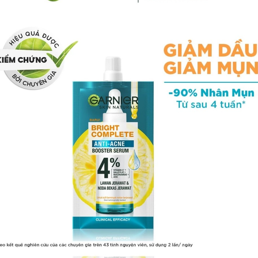 BS Tư Loan minisze Tinh Chất Serum Garnier 7.5ml Giúp Sáng Da Giảm Thâm Mụn Tăng Độ Đàn Hồi