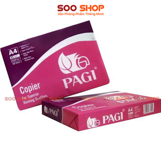 Giấy a4, a5 pagi hồng 65gsm, 500 tờ/ram, giấy in