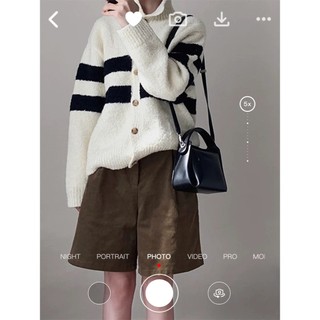 𝗺𝗶𝗲 𝘀𝘁𝘂𝗱𝗶𝗼 - SẴN Áo khoác len dài tay cổ cao bông xù basic Hàn Quốc