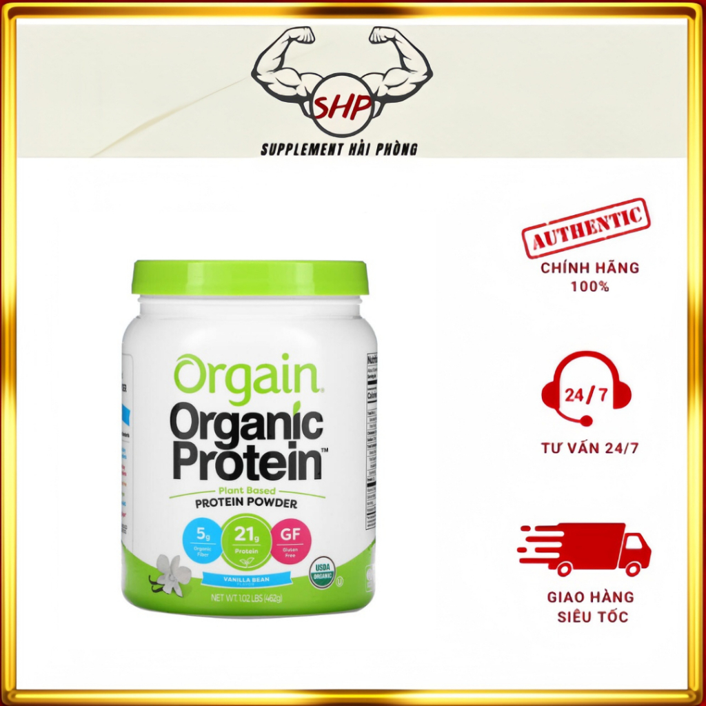 [Mua 1 tặng 1 ] [Chính hãng] Organic Protein 1,02 lb - Thực vật hữu cơ Orgain Organic Protein tại Supplement Hải Phòng