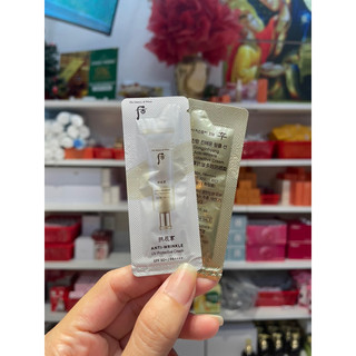 Gói Kem chống nắng whoo vàng chống nhăn whoo wrinkle sun cream gói 1ml