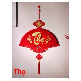 Liễng nhung chữ phúc lộc thọ trang trí tết