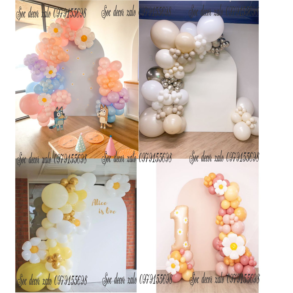 Set kèm khung U, bạt backdrop in theo yêu cầu trang trí khai trương, cưới hỏi ,sinh nhật cho bé