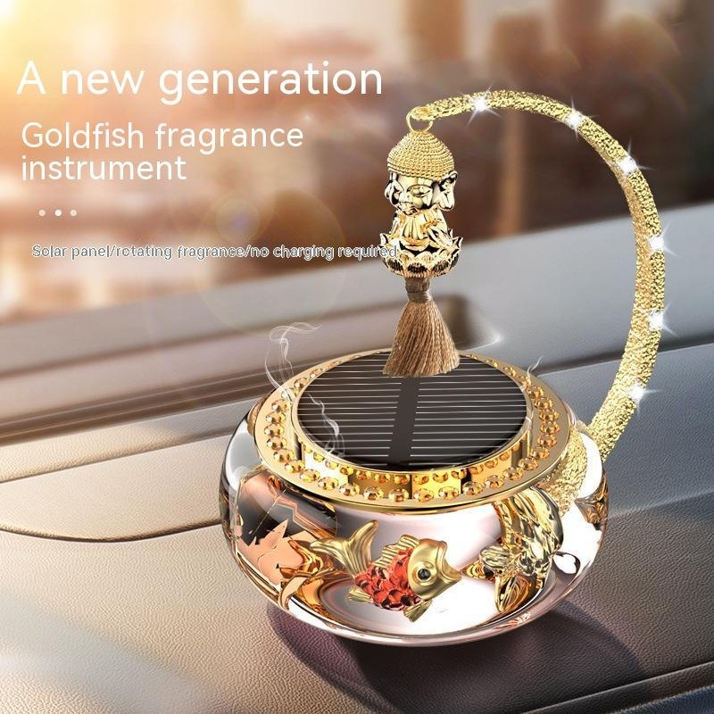 Máy Khuếch Tán Tinh Dầu Nước Hoa Chạy Bằng Năng Lượng Mặt Trời Cho Ô Tô, Văn Phòng, Tặng Kèm Tinh Dầu Thơm