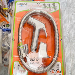 Bộ vòi xịt vệ sinh onspa 133i chính hãng đầu xịt nhựa abs, dây 1m2 inox 304
