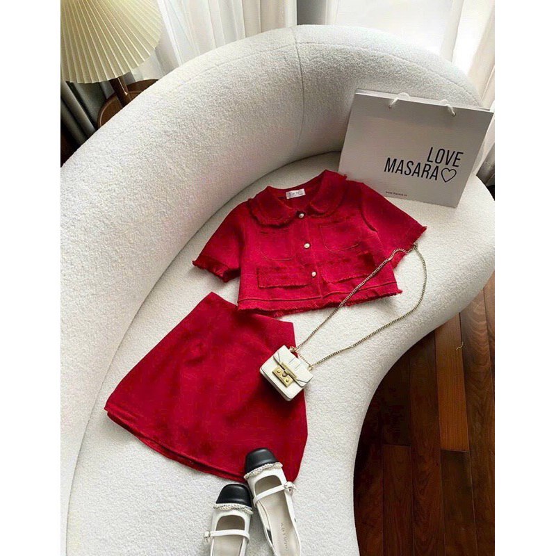 SET CROP BỐ DẠ TRẮNG TƯA LAI + CHÂN VÁY-SẲN