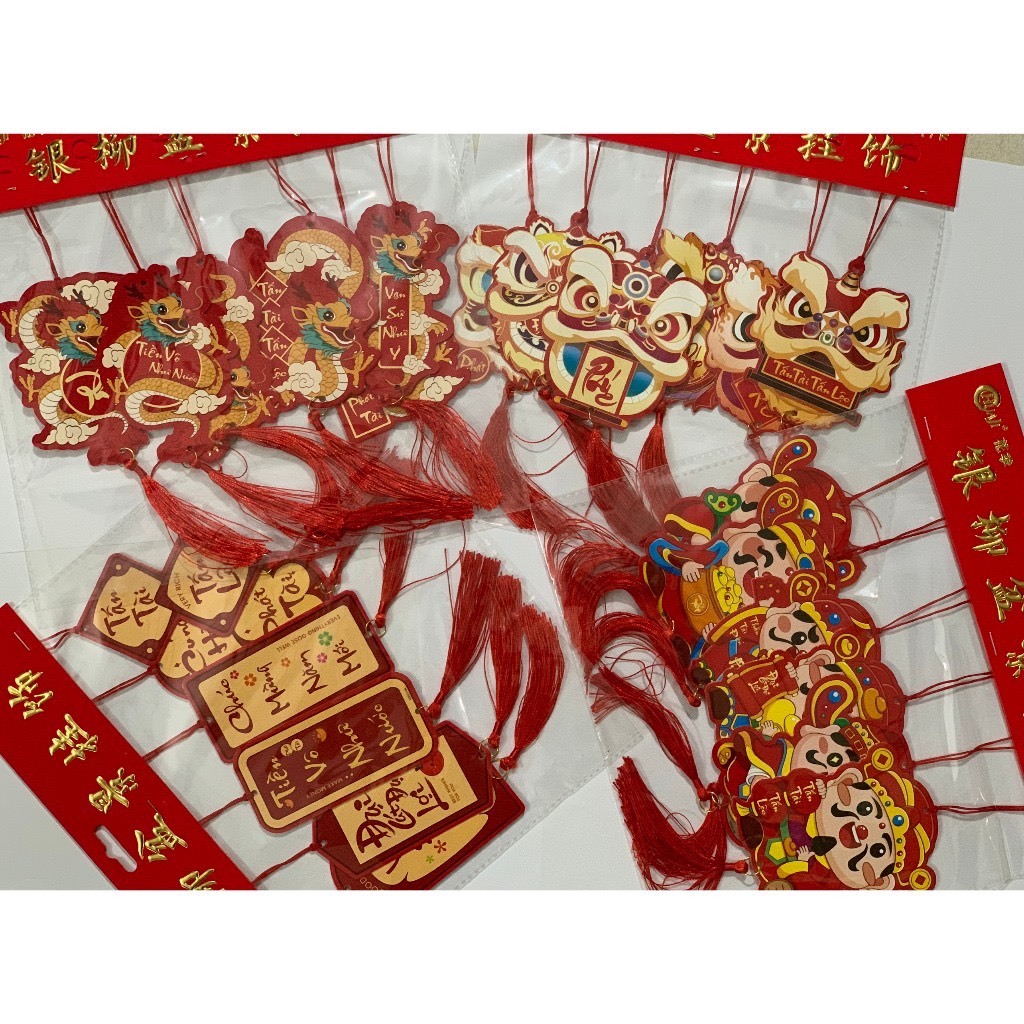 SET 6 chiếc tag 2D treo tết may mắn