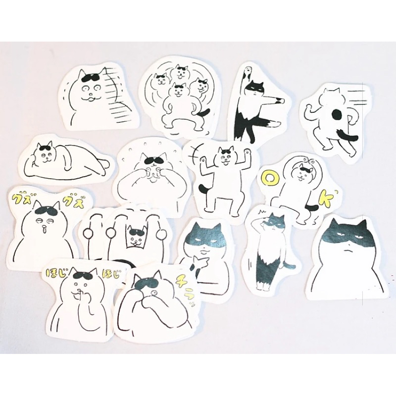 Hộp 45 Miếng Dán Sticker Trang Trí Mèo Ngộ Nghĩnh