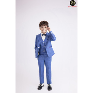 Bộ vest bé trai Lets Viet màu xanh lam nhạt